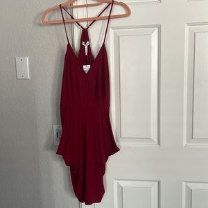 Bcbg burgundy dress with pockets!